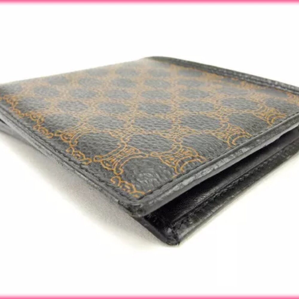 Celine Wallet Purse Bifold Black Brown Woman Authentic Used - Picture 3 of 7